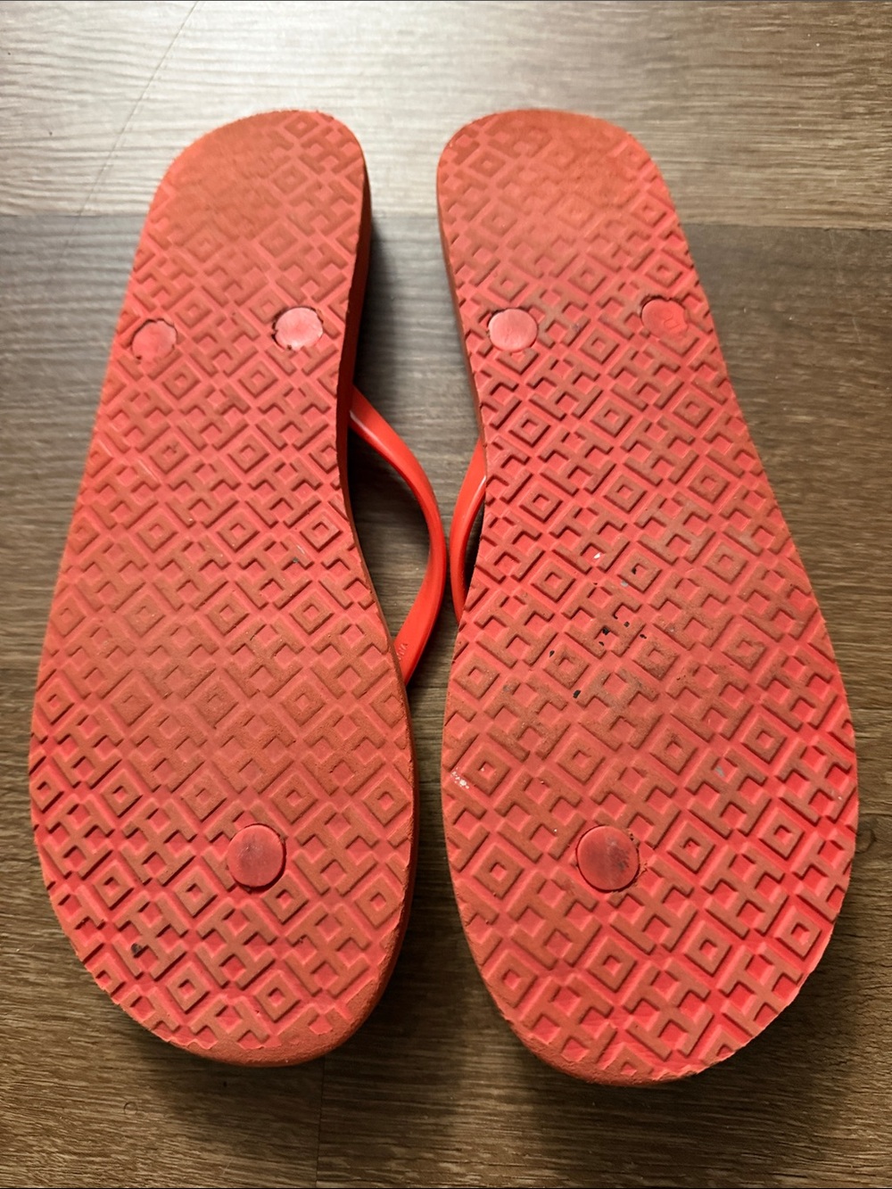 Tory Burch Flip Flops Orange Floral Paisley Wedge Sandals Women Size 9/9.5 - Picture 3 of 5